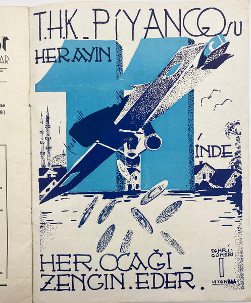 [TÜRK HAVACILIĞI / GRAFİK / PROPAGANDA] Havacılık ve Spor Dergisi "Türk Hava Kurumunun Düşüncelerini Yayar" (On beş günde bir çıkar) 29 Birinciteşrin (Ekim) Sayısı 1937