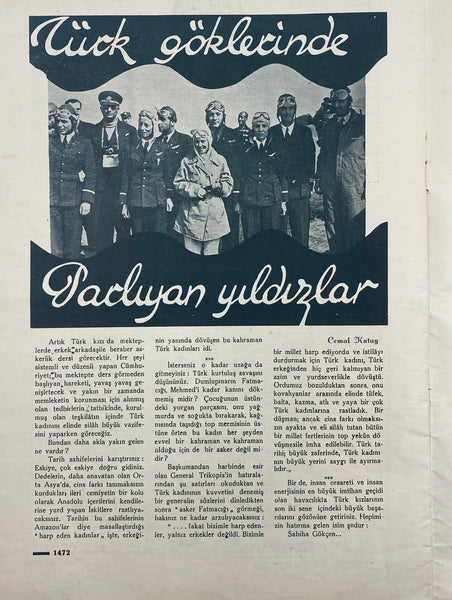 [TÜRK HAVACILIĞI / GRAFİK / PROPAGANDA] Havacılık ve Spor Dergisi "Türk Hava Kurumunun Düşüncelerini Yayar" (On beş günde bir çıkar) 29 Birinciteşrin (Ekim) Sayısı 1937