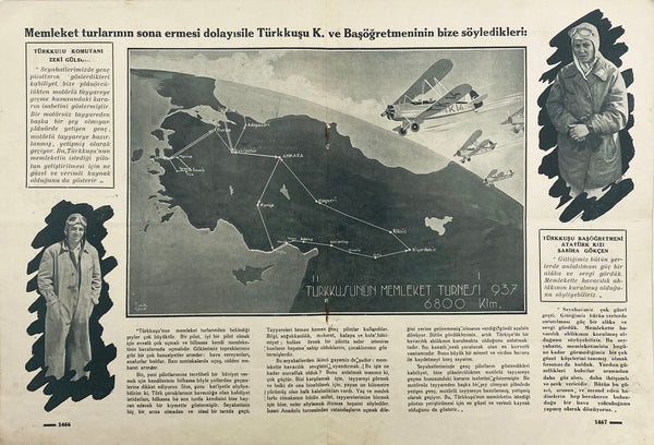 [TÜRK HAVACILIĞI / GRAFİK / PROPAGANDA] Havacılık ve Spor Dergisi "Türk Hava Kurumunun Düşüncelerini Yayar" (On beş günde bir çıkar) 29 Birinciteşrin (Ekim) Sayısı 1937