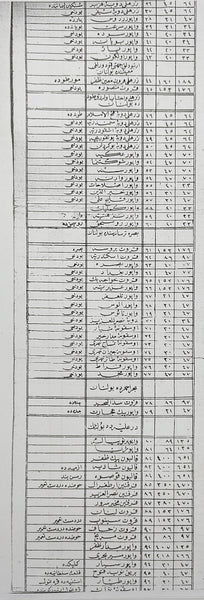 Osmanlıca Sefâin-i Hümâyûnu'nun [Osmanlı donanmasının] isimlerinin ve sefer tertipleri hakkında bilgi veren cetvel