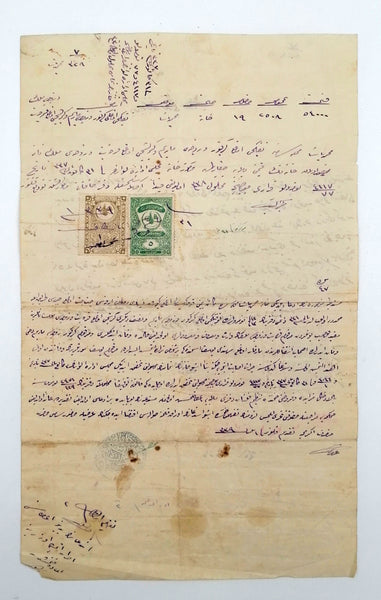 [ERMENİ AZINLIK] 1339 [1923] Osmanlıca el yazması - Amasya Sancağı Mutasarrıflığı'na yazılmış Tüfekçioğlu Kirkor b. Agop'un kızının evinin elinden alınması ile ilgili belge - dilekçe - mahkeme kağıdı
