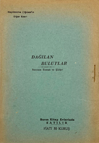 [KADIN / BURSA BASKISI / ERKEN DÖNEM CUMHURİYET EDEBİYATI] Feryat!... 943 mısra. Manzum roman ve hikâye