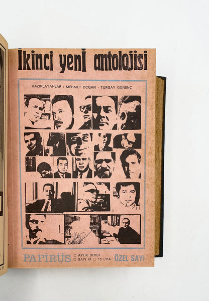 Papirüs: Aylık dergi. Sayı: 1-47 (Özel sayılar da dahil takım) Haziran 1966 - Mayıs 1970. Yazı İşleri Müdürü: Cemal S. Seber [Cemal Süreya]