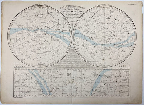 [FRANSIZCA GÖK HARİTASI] Les Etoiles Fixes Divisees en Constellations Borales and Australes d’apres Le Calanouge de Sir Francis Bailing (Boral ve Austral Takımyıldızlarına Ayrılan Sabit Yıldızlar)