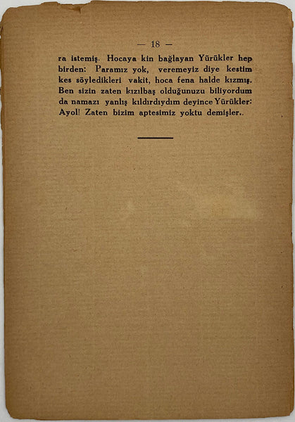 [ERKEN DÖNEM TÜRKMEN MASALLARI] Yürükler [Yörükler] ve köylülerde hikâyeler ve masallar