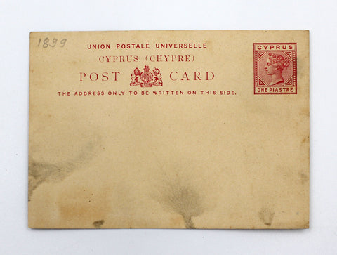 [KIBRIS - POSTA TARİHİ] Union Postale Universelle Cyprus baskılı, 1899 antiye