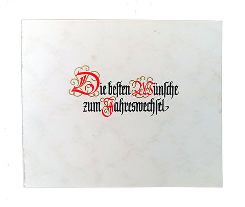 "Dr. E. Kırımal" ıslak imzalı el yazması tebrik kartı: 1963 yılında Münih'ten 'Bahire Hanım''a gönderilmiş
