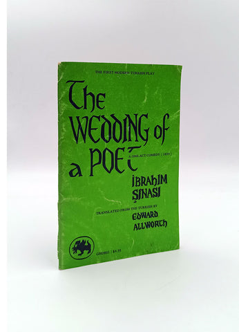 The wedding of a poet: A one-act comedy (1859). (The first modern Turkish play). [= Şair evlenmesi] Çeviri: Edward Allworth. Kapak: Joan Attura