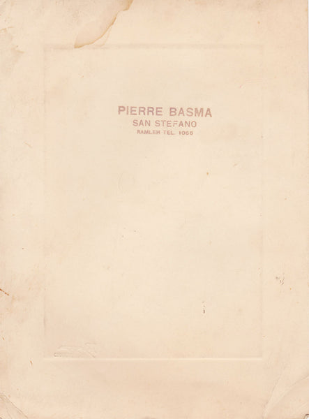 [OSMANLI HANEDANI - MISIR] Orijinal Osmanlıca ıslak imzalı ithaflı, Prenses İnci Fitnat Fazıl (1880-1944)'ın Brezilya'da çekilmiş fotoğrafı. Fotoğrafçı: Pierre Basma, St. Stefano.